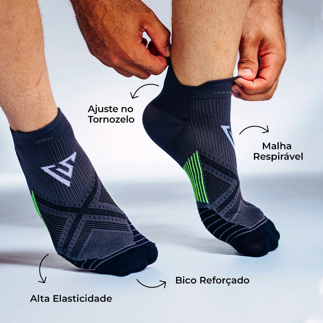 Kit 4 Pares de Meias Cosmos Performance - Anti atrito e Anti suor